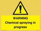WN6298: WARNING Chemical spraying in progress