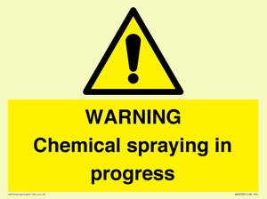 WN6298: WARNING Chemical spraying in progress