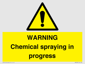 WN6298: WARNING Chemical spraying in progress