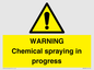 WN6298: WARNING Chemical spraying in progress