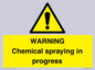 WN6298: WARNING Chemical spraying in progress