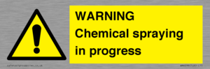 WN6298: WARNING Chemical spraying in progress