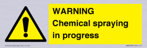 WN6298: WARNING Chemical spraying in progress