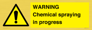 WN6298: WARNING Chemical spraying in progress