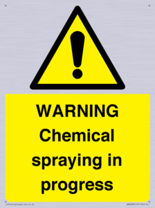 WN6298: WARNING Chemical spraying in progress