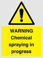 WN6298: WARNING Chemical spraying in progress