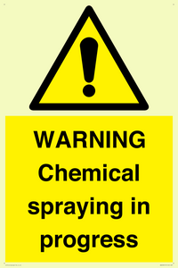 WN6298: WARNING Chemical spraying in progress