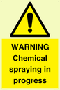 WN6298: WARNING Chemical spraying in progress