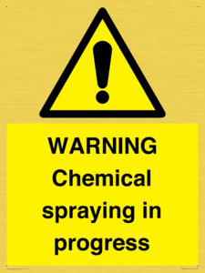 WN6298: WARNING Chemical spraying in progress