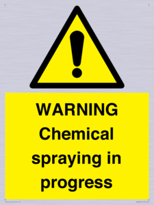 WN6298: WARNING Chemical spraying in progress