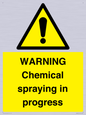 WN6298: WARNING Chemical spraying in progress
