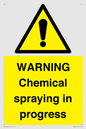 WN6298: WARNING Chemical spraying in progress
