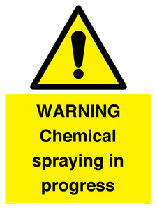 WN6298: WARNING Chemical spraying in progress