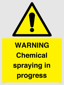 WN6298: WARNING Chemical spraying in progress