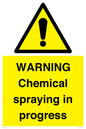WN6298: WARNING Chemical spraying in progress