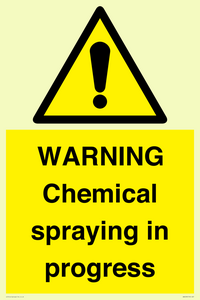 WN6298: WARNING Chemical spraying in progress