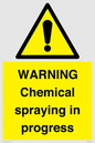 WN6298: WARNING Chemical spraying in progress