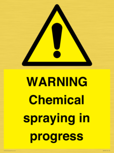 WN6298: WARNING Chemical spraying in progress