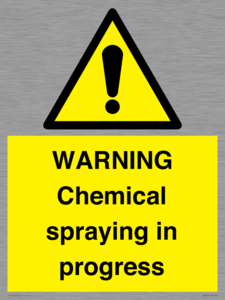 WN6298: WARNING Chemical spraying in progress