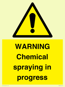 WN6298: WARNING Chemical spraying in progress