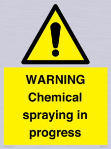 WN6298: WARNING Chemical spraying in progress