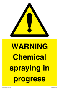 WN6298: WARNING Chemical spraying in progress
