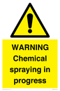 WN6298: WARNING Chemical spraying in progress