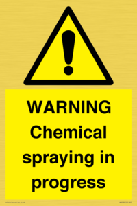 WN6298: WARNING Chemical spraying in progress