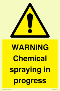 WN6298: WARNING Chemical spraying in progress