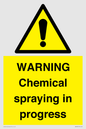 WN6298: WARNING Chemical spraying in progress