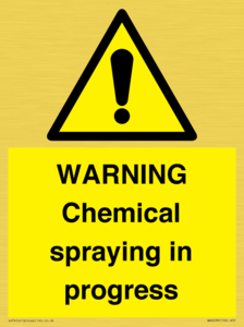 WN6298: WARNING Chemical spraying in progress