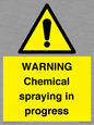 WN6298: WARNING Chemical spraying in progress