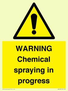 WN6298: WARNING Chemical spraying in progress