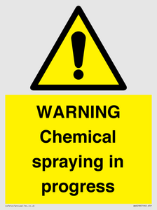 WN6298: WARNING Chemical spraying in progress