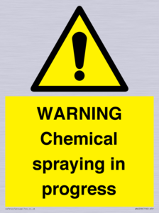 WN6298: WARNING Chemical spraying in progress