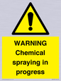 WN6298: WARNING Chemical spraying in progress