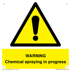 WN6298: WARNING Chemical spraying in progress