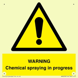 WN6298: WARNING Chemical spraying in progress