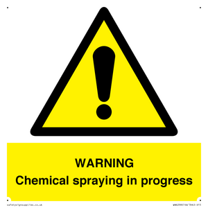 WN6298: WARNING Chemical spraying in progress