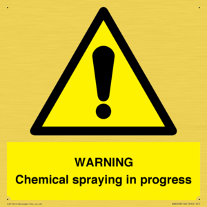 WN6298: WARNING Chemical spraying in progress