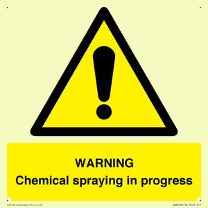 WN6298: WARNING Chemical spraying in progress