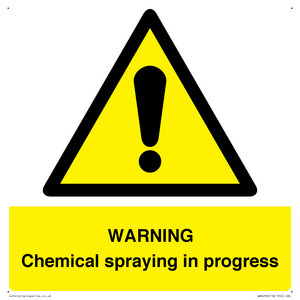 WN6298: WARNING Chemical spraying in progress