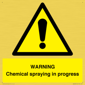 WN6298: WARNING Chemical spraying in progress