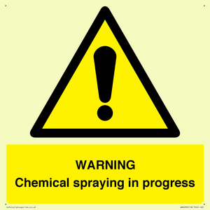 WN6298: WARNING Chemical spraying in progress