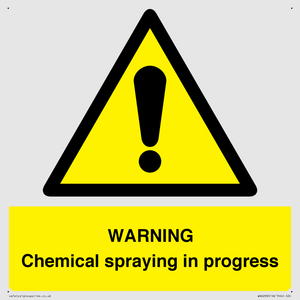 WN6298: WARNING Chemical spraying in progress