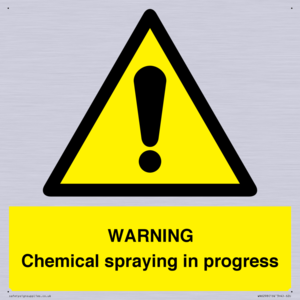 WN6298: WARNING Chemical spraying in progress
