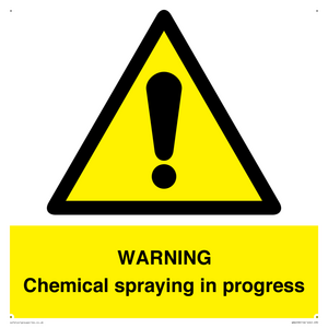 WN6298: WARNING Chemical spraying in progress