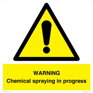 WN6298: WARNING Chemical spraying in progress