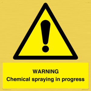 WN6298: WARNING Chemical spraying in progress