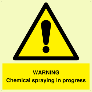 WN6298: WARNING Chemical spraying in progress